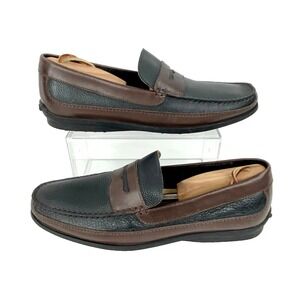 Wallin & Bros Leather Driving Mocs Penny Loafers Men's 11 M Black Slip On Shoes